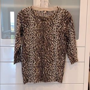 JCrew Tippi Leopard Animal Print Sweater